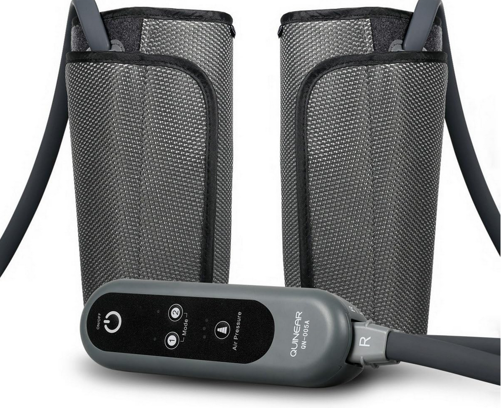 QUINEAR Leg Massager, Air Compression Calf Wraps Massager for Leg Circulation and Swelling Pain Relief 2 Modes 3 Intensities