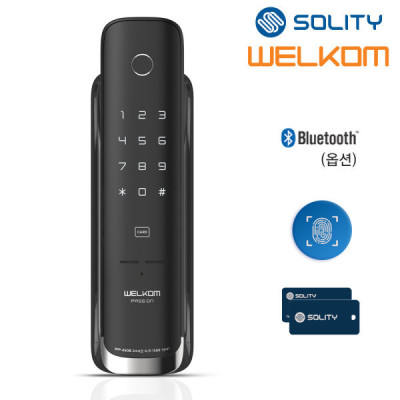 PASS/ON/Fingerprint Recognition/No Drilling Required/Bluetooth/Front Door/Digital Door Lock