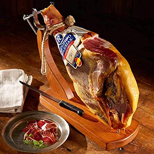 Jamon Serrano - Oro Reserva - Bone In 17-18 Lb - 20 months aged - Dry cured Ham - Spain Gourmet Delicatessen - 1 unit