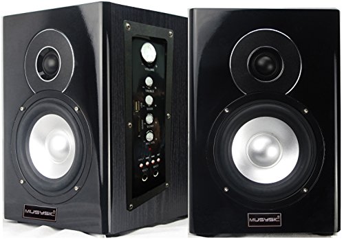 Professional 400 Watts Active/Powered Studio Monitor Speakers Bluetooth/USB/SD/FM Radio