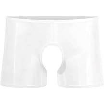 Vxuxlje Men's Sexy Semi Sheer Hollow Out Underwear Transparent Stretch Boxer Briefs Underpants