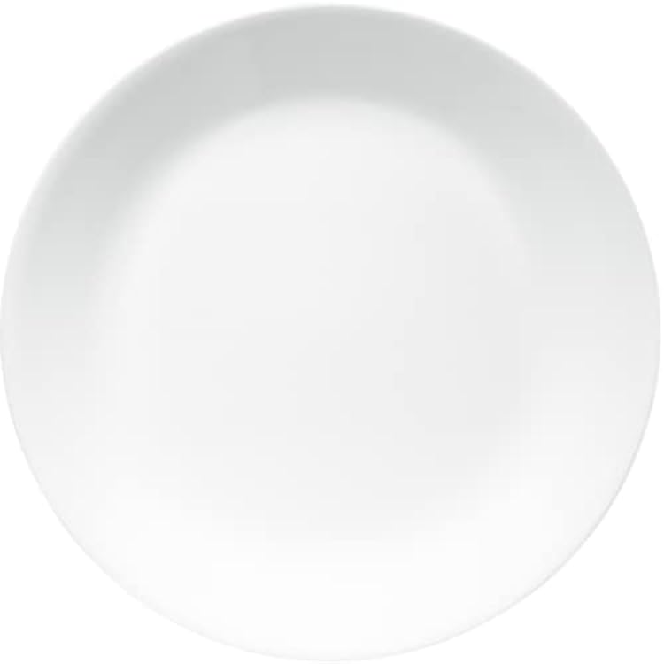 Corelle Vitrelle 4-Pieces 8.5 Glass SaladAppetizer Plates Chip & Crack Resistant Glass Dinnerware Set Plates, Winter Frost White