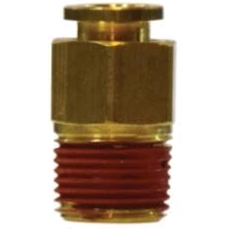 20048 Straight Connector, 18 in Tube OD x 18 in Male NPTF, Brass 3 Pack