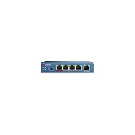 Hikvision USA DS-3E0105P-E Hikvision, L2, Unmanaged, 4 100M Poe Port, 1 100M Uplink Port, 802.3Af/at, Poe Power Budget 58W