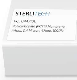 Sterlitech PCTE Membrane Filter, 0.4 Micron, 47mm Diameter, 100/Pk, PCT0447100