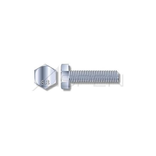 100pcs M16X45 Metric Hex Head Cap ScrewsHex Bolts Grade 8.8 Steel, Zinc Plated Full Thread