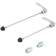 Minoura 12/15mm Thru Axle Adapter for Wheel Truing Stand - Compatible with Front & Rear Wheels, Durable Silver Aluminum for Accurate Wheel Maintenance