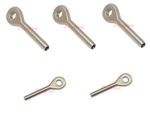 5 PC 1/8'' Wire Rope Swage Eye Terminal Hand Aircraft Eye Stainless Steel