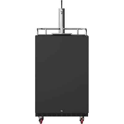 EdgeStar Full Size Built-In Black Stainless Steel Kegerator