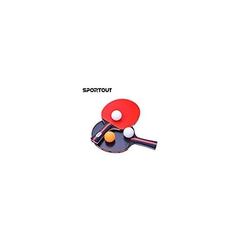 Sportout Ping Pong Paddles Set-Portable Table Tennis Paddle with Ping Pong Paddle Compact Storage Case,3-Star Ping Pong Balls Professional Quality Table Tennis Racket Player 8k