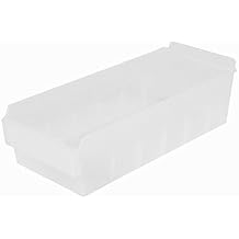 Slatwall Storage / Display bin, Plastic (polypropylene), 12.75" L x 5.5" W x 3.37" H, Clear (10 Pack) Fits grid and pegboard with optional adapters.