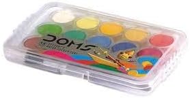Doms GSM 15 Student's plastic Water Colour Cake with a Brush Inside Dumanhill Registered Listing - Set of 2