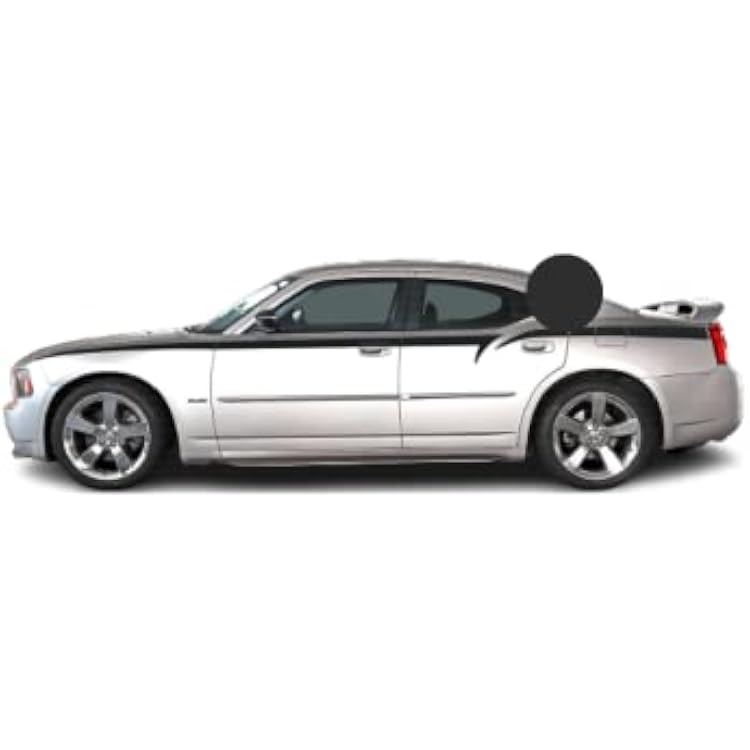 Graphics Vinyl Stripe Decal Side Quarter Spear Stripes Compatible with Charger RT SRT8 Daytona SXT SE - Fits 2006-2010 Gloss Black