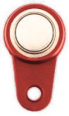Pack of 5 Magnetic Keyfobs with DS1990A iButtons - Red