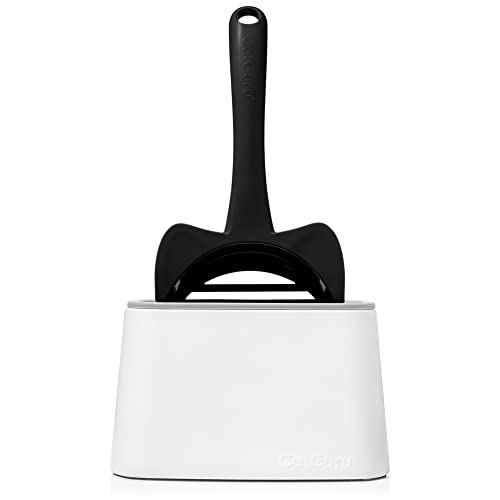 CatGuru Litter Scoop Black and Litter Scoop Holder White