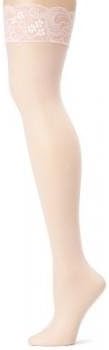 Nylon Sheer Thigh High With Lace Top