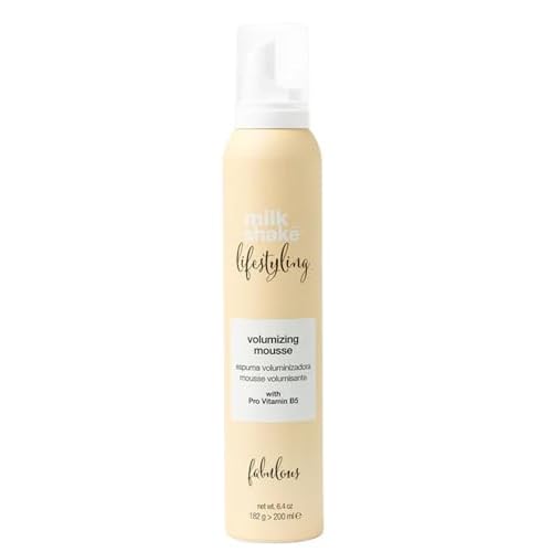 milk_shake Lifestyling Volumizing Mousse - Medium to Strong Holding Foam | Provides Body, Volume, and Curl Retention | 6.4 oz 200 ml