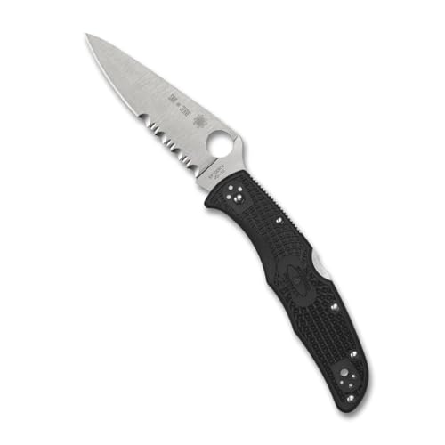 Spyderco Endura 4 Thin Red Line Folding Pocket Knife with 3.8 VG-10 Steel Blade and FRN Handle - EDC Knife for Men and Women, Perfect for Hunting, Tactical, Camping - CombinationEdge - C10FPSBKRD