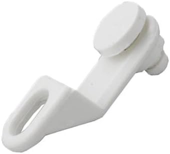 Extra Glide Curtain Track Roller Gliders Plastic 10 Pieces White Curtain Track Runners Rail Glider Hooks Curtain Track Pulley for Ceiling Curtain Drape Track Easy Fit.
