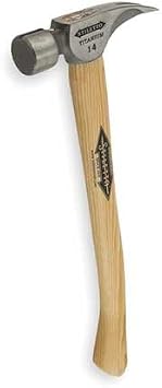 Rip Claw Hammer, Titanium, 14 Oz, Hickory