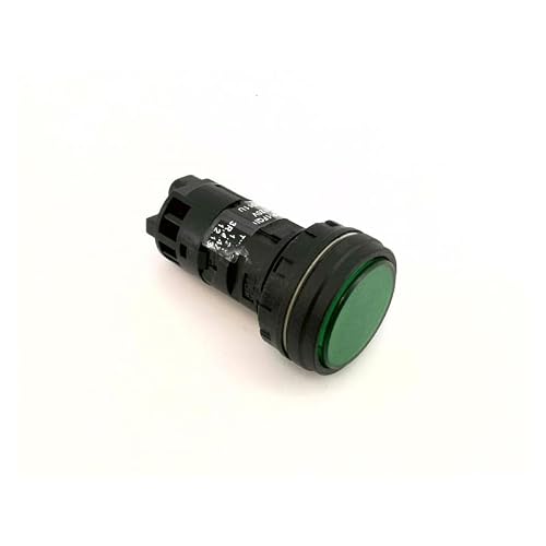 IDEC HW1P-1FQD-G-120V 120 V ACDC, 22 MM Diameter, Assembly, Finger Safe, Flush, Full Voltage, Green, HW Series, LED LAMP, Pilot Light, Round Plastic Bezel