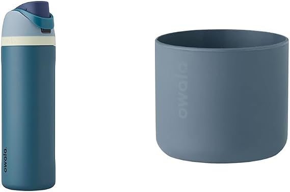 Owala FreeSip Insulated Stainless Steel Water Bottle with Straw and Silicone Water Bottle Boot