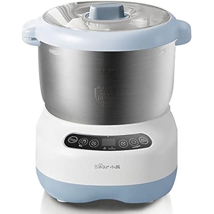 Bear HMJ-A70C1 Electric Dough Maker with Ferment Function, Microcomputer Timing, Face-up Touch Panel,7 Liters, Stainless 304 steel
