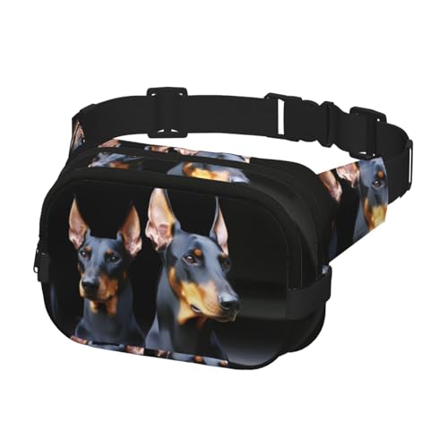 Waist Pack for Men Women Crossbody Belt Bag doberman Waist Bag Travel Fanny Pack Bum Bags