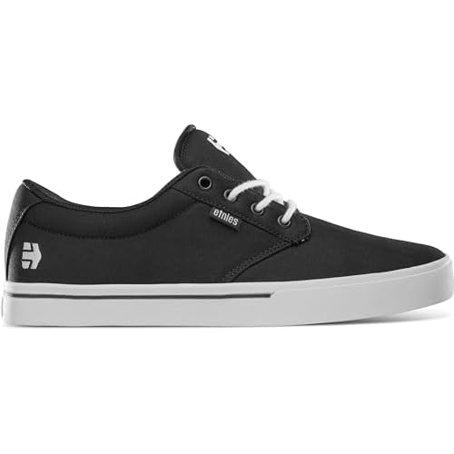 Etnies Jameson 2 Eco Sustainable Skate Style, Reinforced Cupsole, Cushioned Feel, Everyday Sneakers, Vegan - BlackWhiteWhite - 13