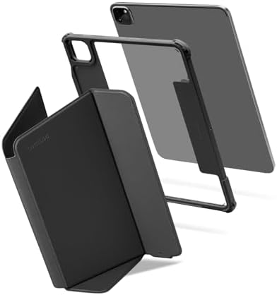 tomtoc iPad Pro Case Ultra Detachable for 11-inch iPad Pro 4th3rd Gen M2&M1, Protective Case with Airbag Protectors & 3 Magnetic Stand Modes Cover, Supporting Wireless Apple Pencil Charging