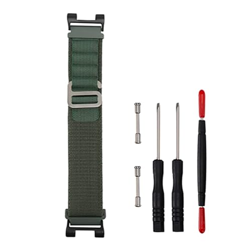 20mm Alpine Loop Strap Replacement Nylon Watch Band Compatible with Casio SGW-100200 GW-3000B3500B with Metal Connector
