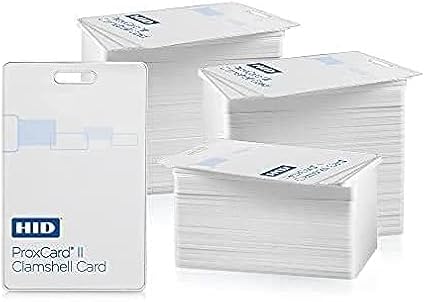 Genuine HID ProxCard II 1326 LMSMV Clamshell Proximity Card for Access Control. Pre-Programmed Standard 26 bit H10301 Format. (100 Pack)