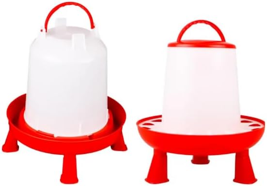 6kg Chicken/Poultry Feeder & 6 litre Chicken/Poultry Drinker including Legs Set/Pair