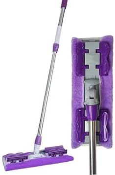 Mandallı Sihirli Mikrofiber Mop - 360° Dönen Teleskopik Saplı Duvar ve Yüzey Temizleyici (İstediğin Bezi Tak + Yedek Bez Hediyeli)