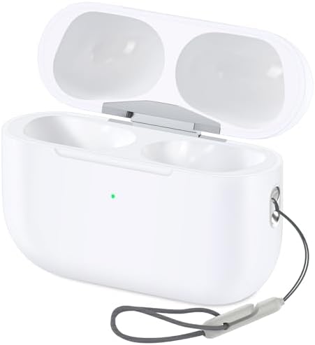 Wireless Charging Case Compatible with AirPods Pro 2nd & 1st, Charger Case Replacement for AirPods Pro 2 & 1 with Lanyard, Bluetooth Pairing Sync Button, Earbuds Not Included USB-C Port