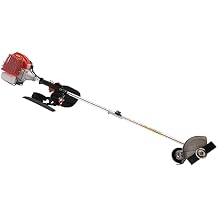 Weed Eater Gas Powered Weed Gas Edger 43CC 2 Blade Heads, Air-Cooled 2-Stroke Cordless Lawn Edger Gas Powered Weed String Trimmer with Handle & Shoulder Strap for Garden Lawn Grass Trimmer