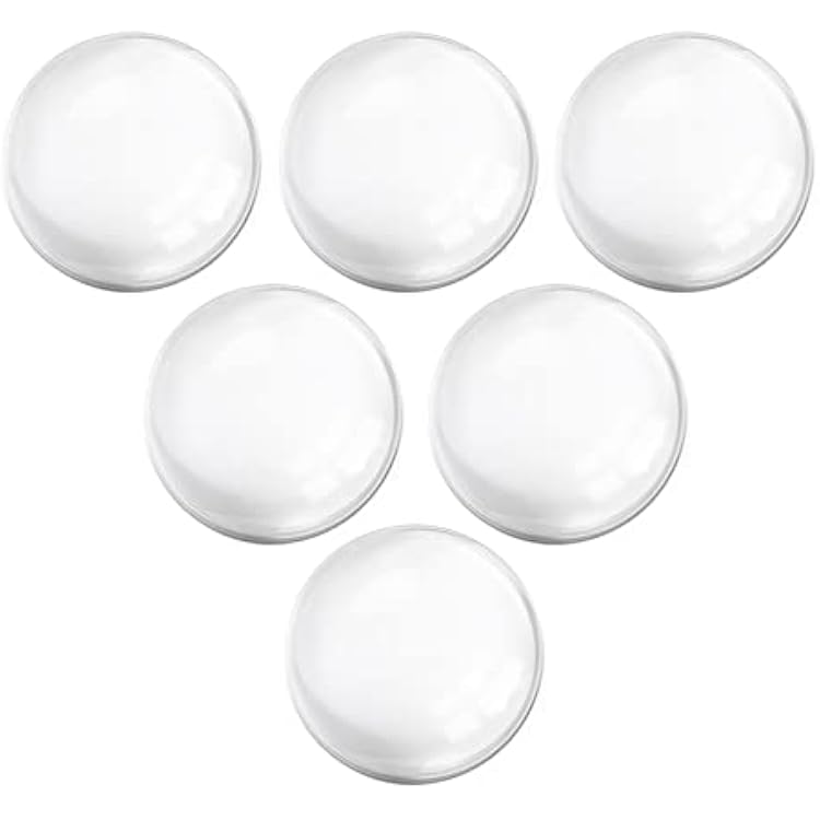 Ravinte Hardware Door Stopper Wall Protector Door Bumpers for Walls with Strong Back Adhesive Door Knob Wall Protector for Kitchen Cabinets Clear, 6 pcs