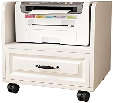 Printer tableCopier Scanner Shelf Stand Office Movable Laser Printer Stand Cart Under Desk Heavy Duty Rolling Table with Storage Drawer Floor-Standing Holder On Wheels Desktop Stand ​for Pri