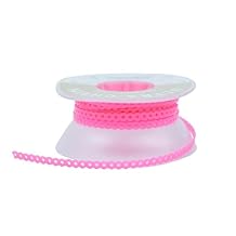 Dental Orthodontic Power Chain for Teeth Braces, Multicolor Elastic Rubber Bands 15ft/Roll (Pink, Long)