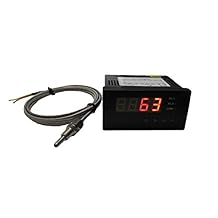 Digital EGT Gauge with 2 Alarm Outputs and K Type EGT Sensors Combo Kit (F / 12V)