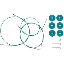 Knit Picks Options Interchangeable Circular Knitting Needle Cable 3-Pack Bundle - 24", 40", 60" Green