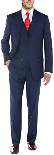 Salvatore Exte Mens Vested Three Piece Suit Blazer Jacket Dress Vest Plus Pant