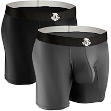 Real Men Custom Pouch Nylon Boxer Briefs 6, 7 and 9 inch Inseam - ABCD Custom Pouch Size - Waist XS-5XL
