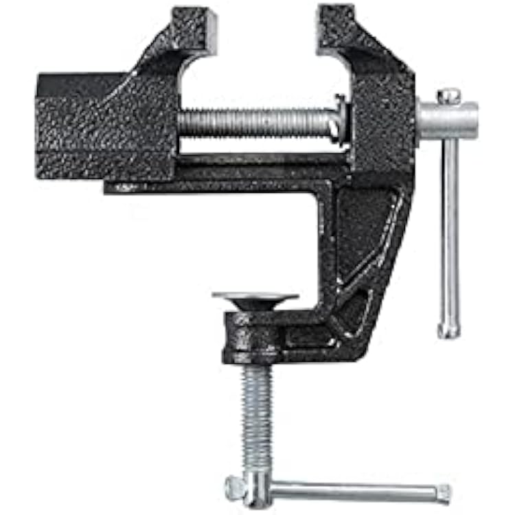 Mini Table Bench Vice Clamp for Jewelry Model Making DIY Repairs Modelling Painting and Crafting-Black cast iron 32mm
