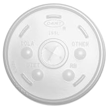 Dart 16SL Translucent Sorbet Lid for Hot And Cold Foam Cup 100 Count (Pack of 1)