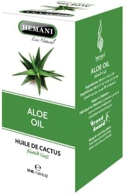 Hemani Aloe Oil 30ml, Cold Pressed for Skin, Face & Hair Care, Halal