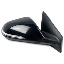 Side Mirror Fits Power Heated w/Turn Signal BSM Passenger (Painted Black)