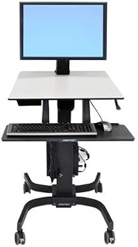 The Best WORKFIT-C SIT-Stand Workstation for Single Large Display, HD, with Mobile CART B