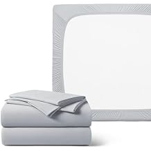 REST Buy 2 GET 30 Percent Off : 3PC Sheet Set Plus Extra Fitted Sheet Bundle at 30% Discount, in Light Gray, Queen Size