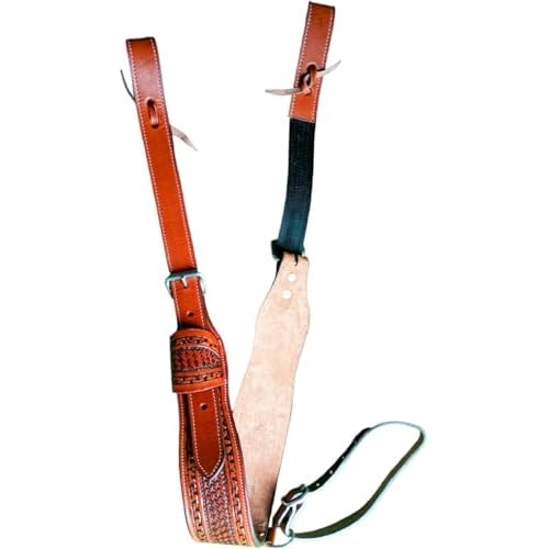 Leather Western Horse Saddle Girth Back Cinch Strap Western Horse Saddle Bucking Strap Rear Girth Flank Cinch Smooth Leather Size Length: 40 Buckle to Buckle & Width: 2.75 with 2 Buckles, GRT18